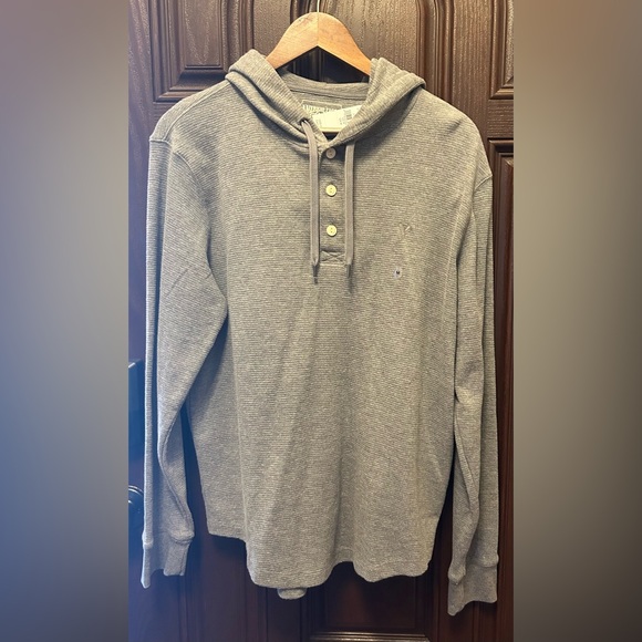 American Eagle Outfitters Other - American Eagle Outfitters Gray Hooded Henley-Size Medium NWT